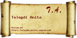 Telegdi Anita névjegykártya